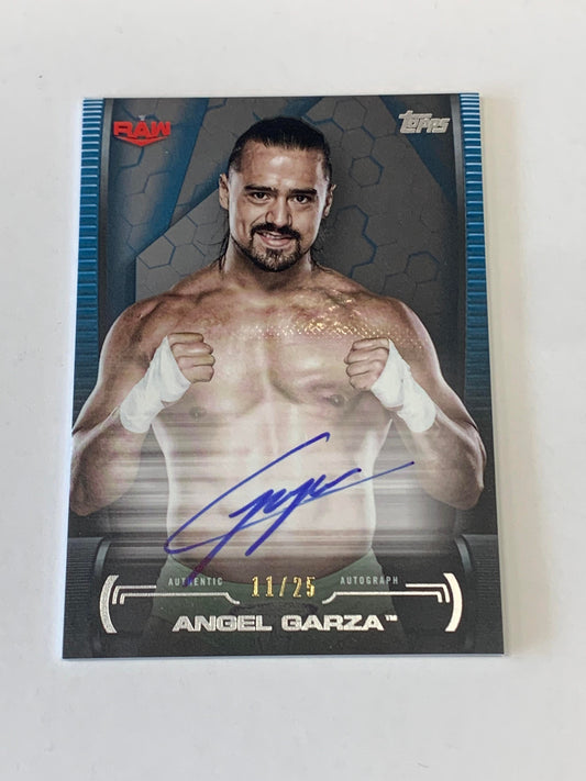 Angel Garza 2021 WWE Topps Undisputed Blue On Card Signed #/25