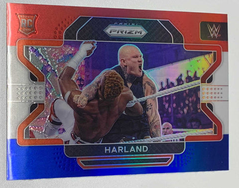 Harland 2022 WWE Prizm Red White & Blue Refractor RC #26