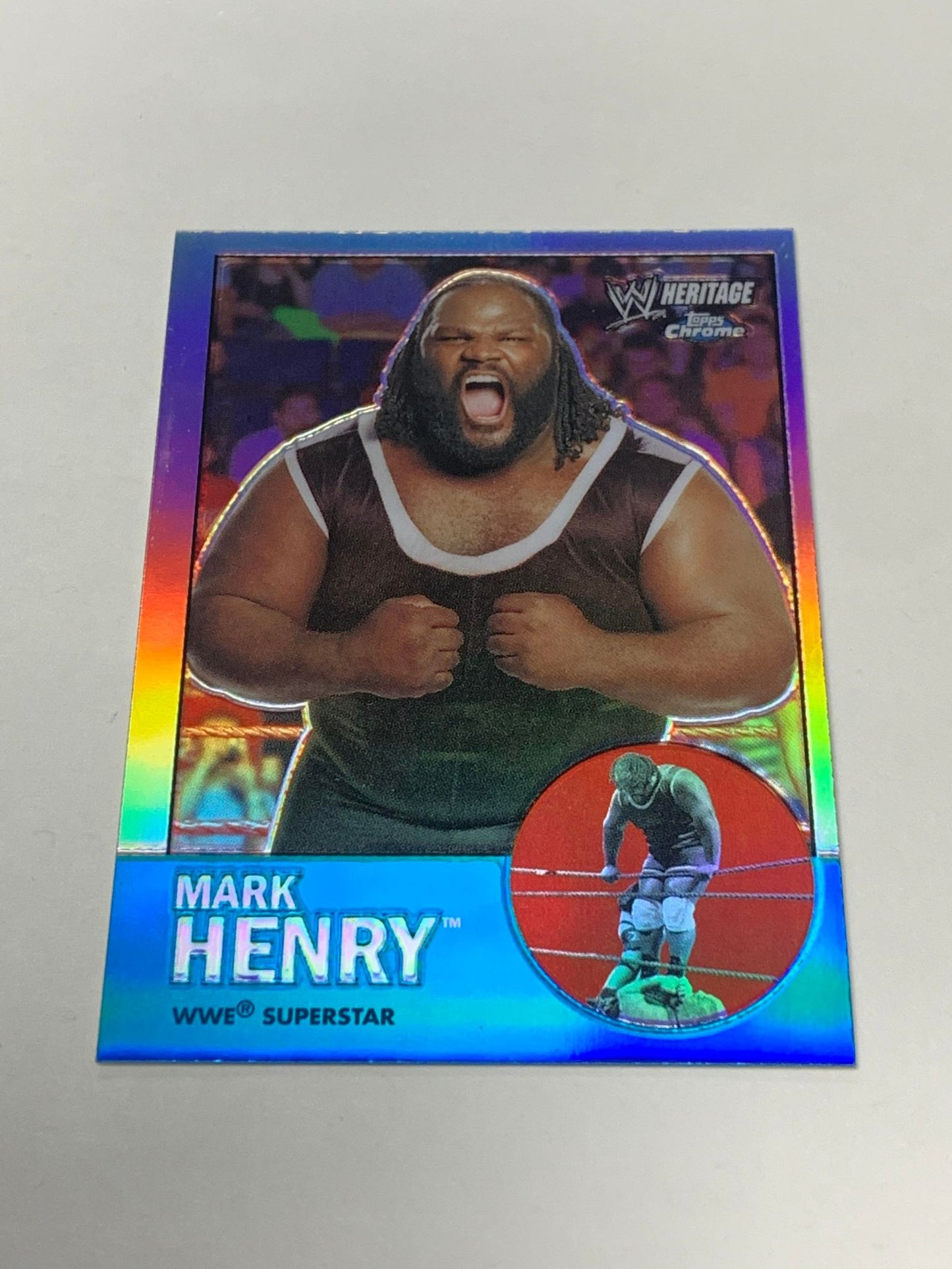 Mark Henry 2007 WWE Topps Chrome Heritage REFRACTOR #15