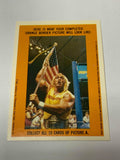 Hulk Hogan 1987 WWE Sticker Card (See Pics for Condition)