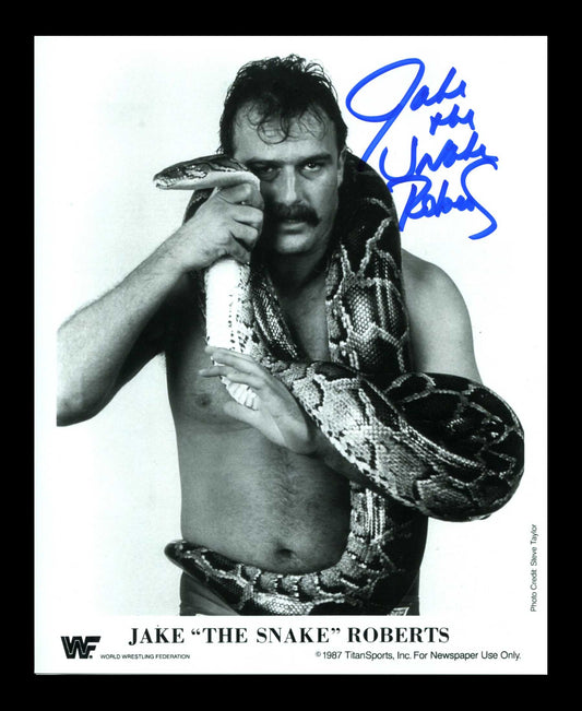 Jake The Snake Roberts Pose 2 Signed Photo COA