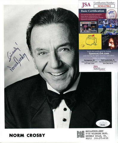 Norm Crosby Signed Photo JSA COA