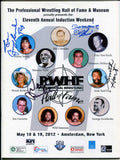 2012 Wrestling Hall Of Fame Museum Induction Program Signed by 11 JSA