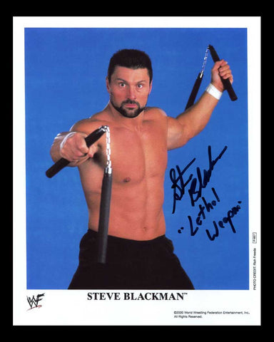 Steve Blackman Inscribed "Lethal Weapon" Pose 2 Signed Photo COA