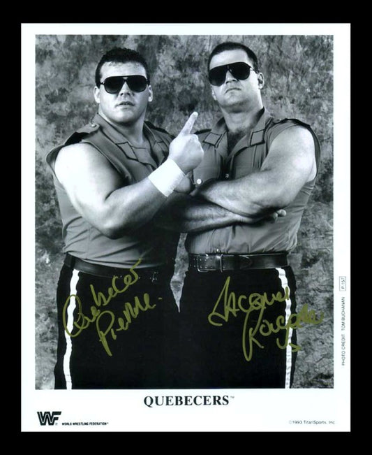 Quebecers (Jacques Rougeau & Pierre Carl Ouellet) Dual Signed Photo COA