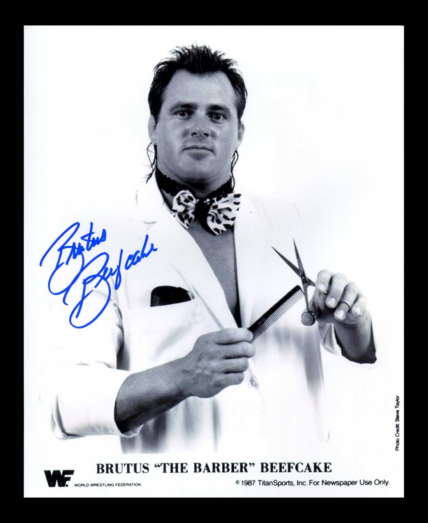 Brutus Beefcake Pose 1 Signed Photo COA