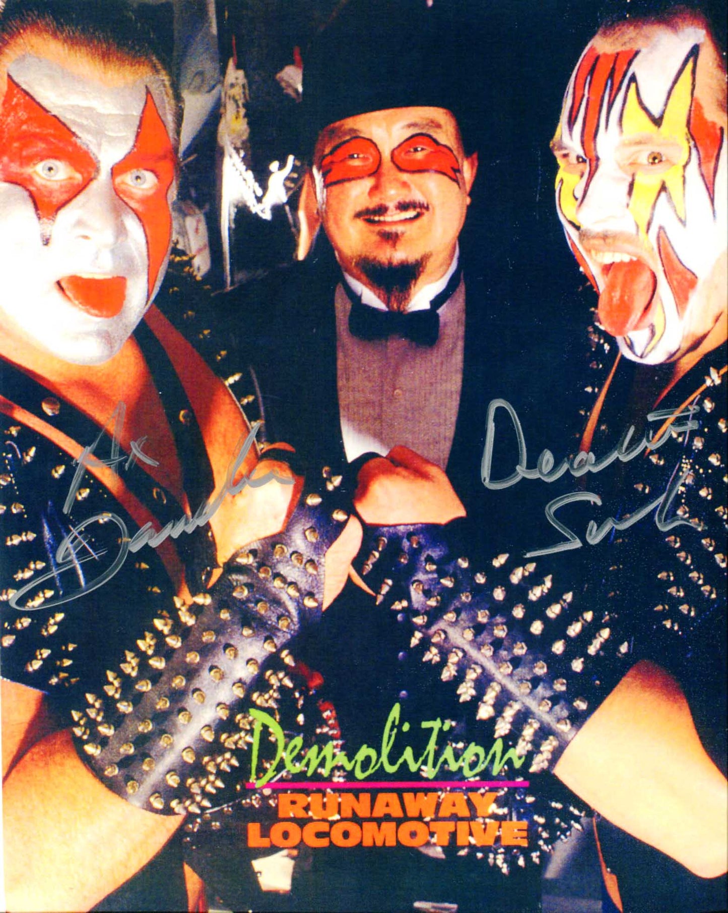 Demolition Ax & Smash Pose 7 Dual Signed Photo COA