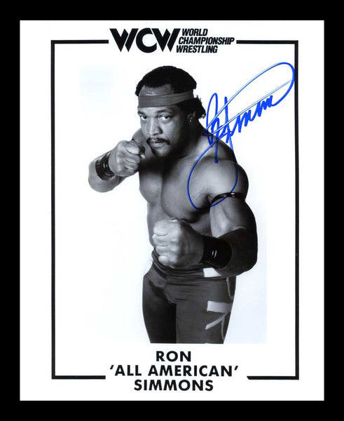 Ron Simmons 11x14 Canvas Frame Print Signed COA – The Wrestling