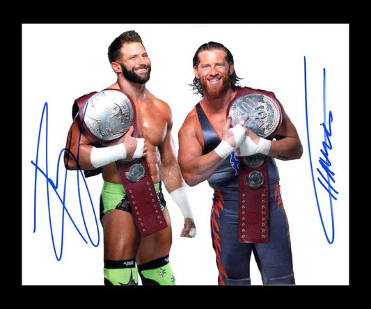 Curt Hawkins & Zach Ryder Pose 4 Dual Signed Photo COA