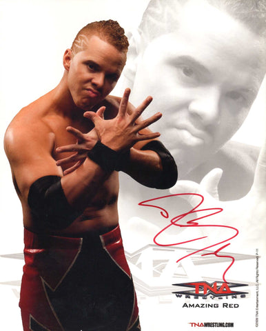 The Amazing Red Signed Official TNA Promo Photo COA
