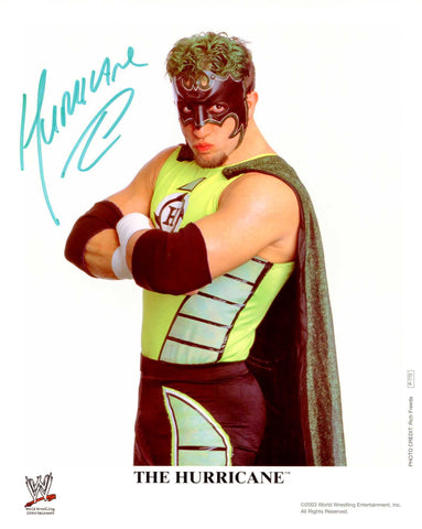 The Hurricane Gregory Helms Official WWE Signed Promo 2002 Photo COA