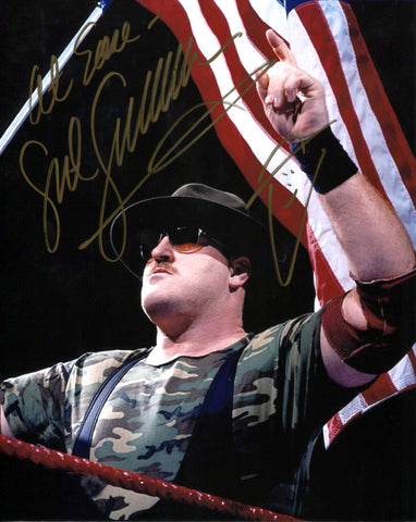 Sgt Slaughter Inscribed "At Ease" Signed Photo COA