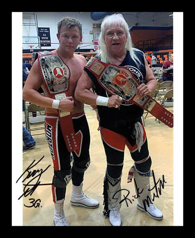 Ricky & Kerry Morton Pose 2 Dual Signed Photo COA