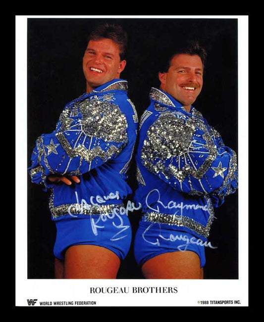 The Fabulous Rougeau Brothers (Jacques Raymond) Pose 2 Signed Photo COA