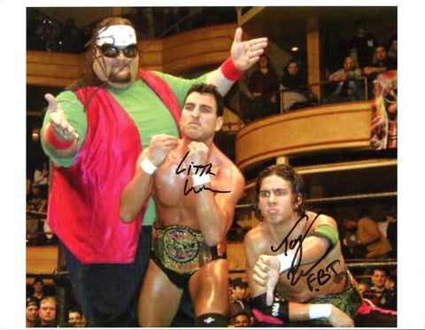Little Guido Big Sal Tony Mamaluke ECW FBI Signed Photo (IMPERFECT - SALE)