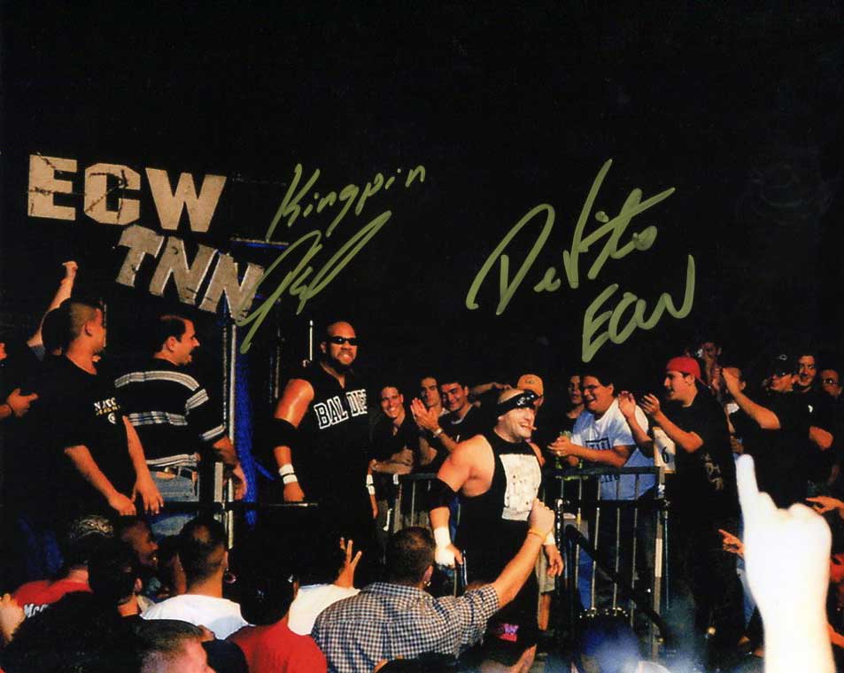 Da Baldies (Tony DeVito & Angel) ECW Dual Signed 8x10 Color Photo (Comes w/COA)