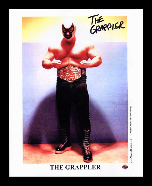 The Grappler (Len Denton) Pose 1 Signed Photo COA
