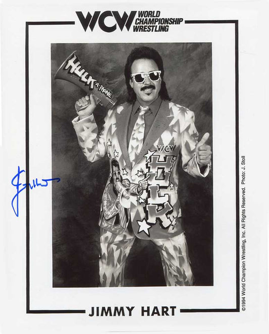 Jimmy Hart Pose 3 Signed Photo COA