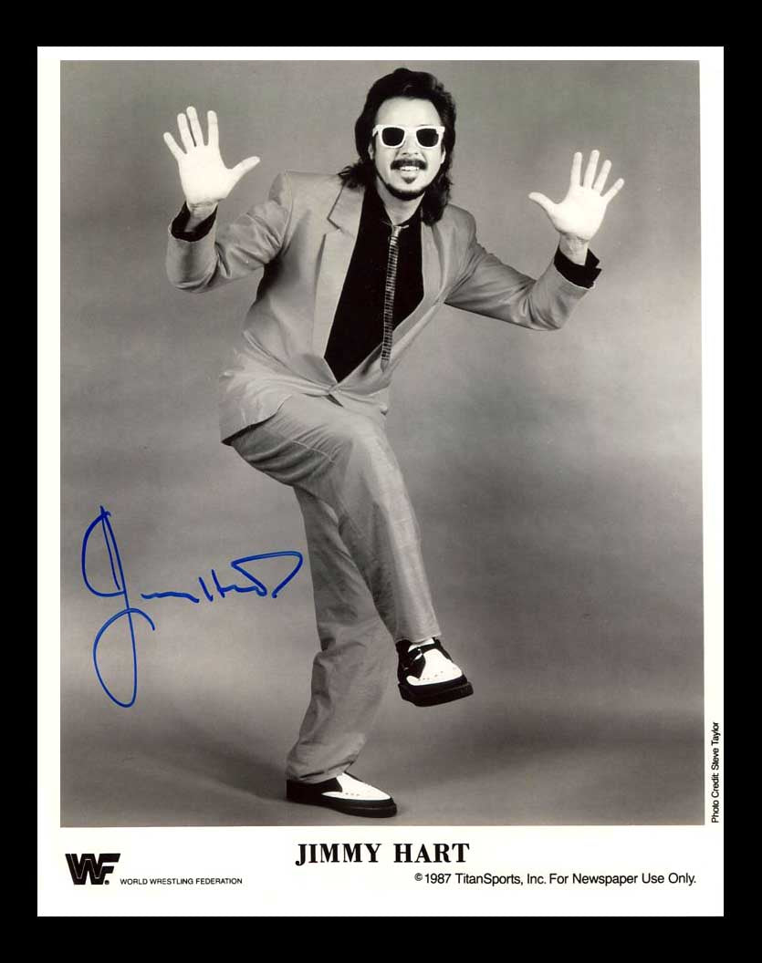 Jimmy Hart WWF Signed 8x10 Color Photo (Comes w/COA)