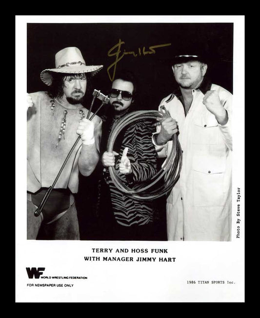 Jimmy Hart Pose 7 Signed Photo COA