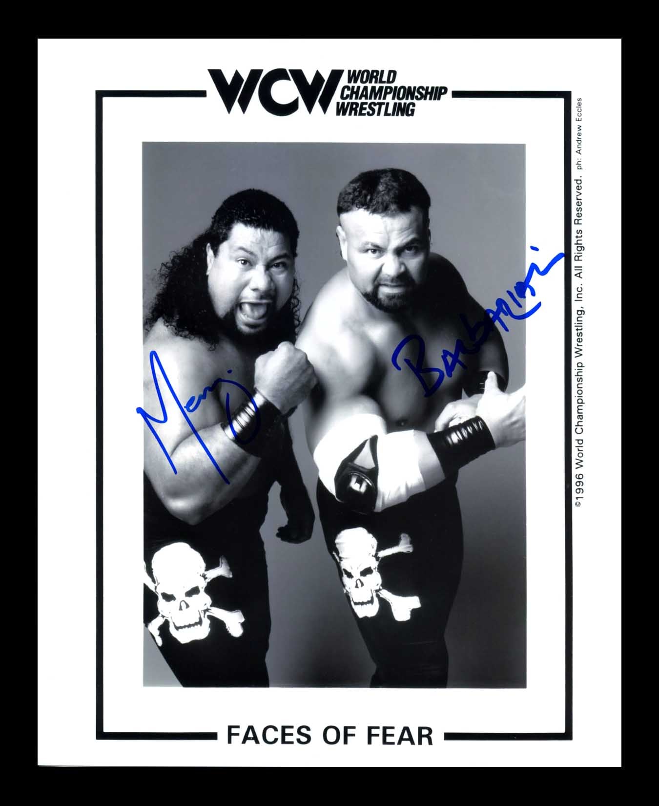 The Faces of Fear (Barbarian & Meng) Dual Signed Photo COA