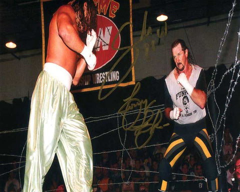 Sabu & Terry Funk Dual Signed Photo COA