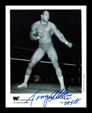 Tony Atlas Pose 14 Signed Photo COA