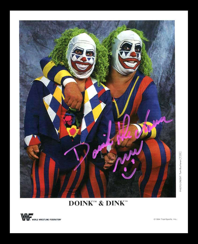 Doink The Clown (Ray Licameli) (Pink Ink) Pose 5 Signed Photo COA