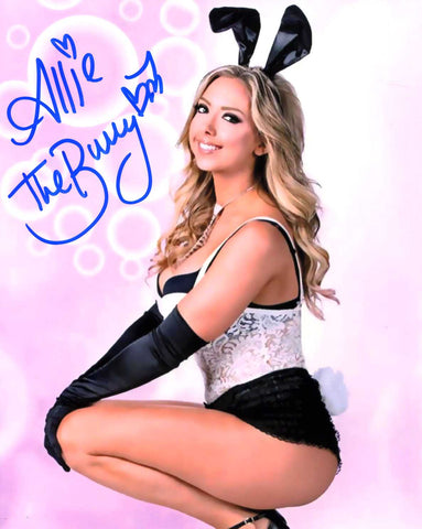 Allie The Bunny Pose 1 Signed Photo COA
