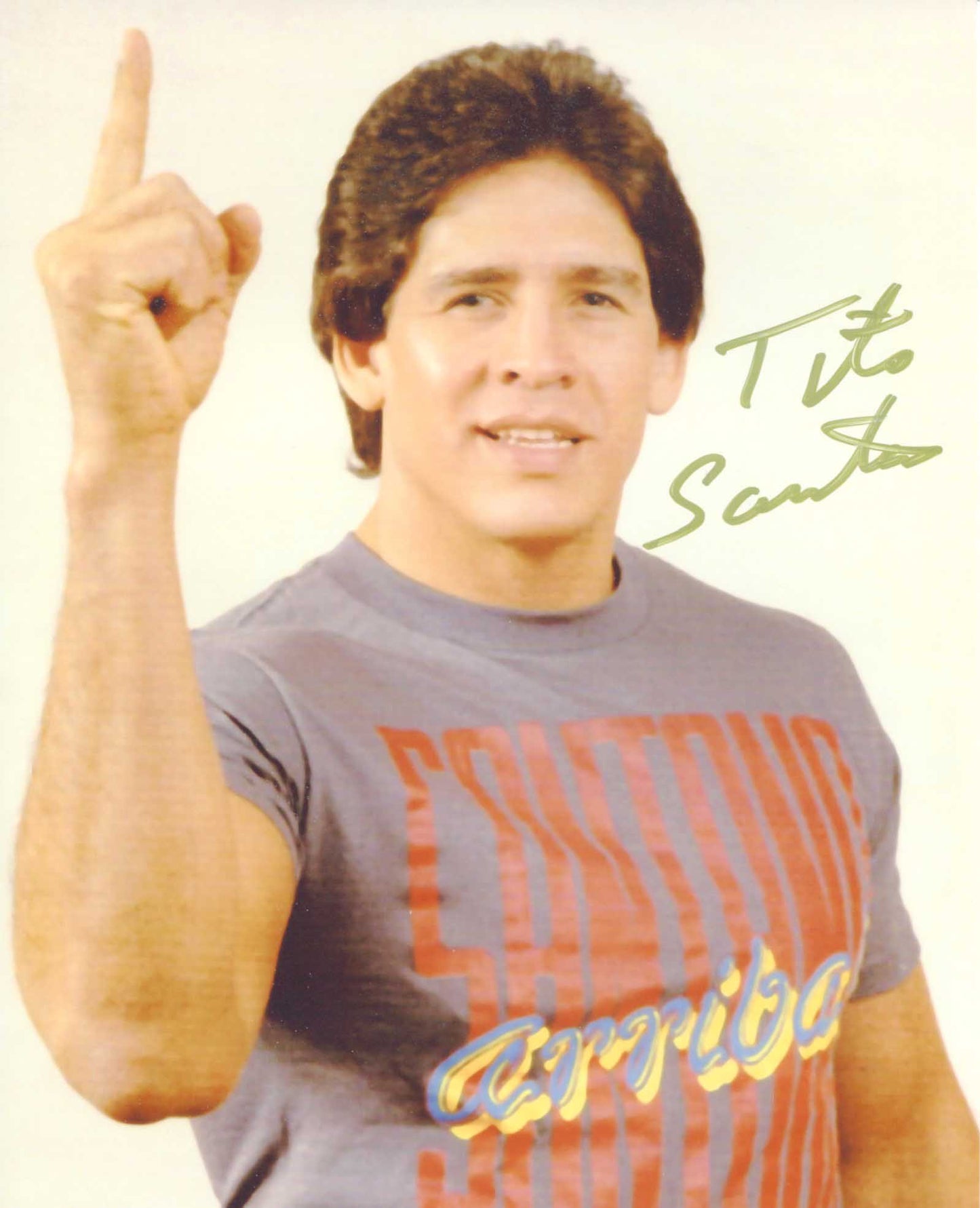 Tito Santana Signed Photo Pose 6 COA