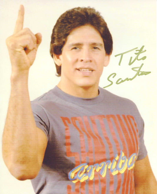 Tito Santana Signed Photo Pose 6 COA
