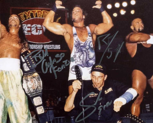 Rob Van Dam RVD Sabu Bill Alfonso Triple Signed Photo COA