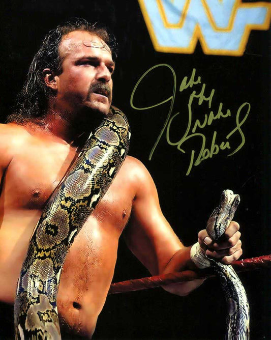 Jake The Snake Roberts Pose 1 Signed Classic WWF Photo COA