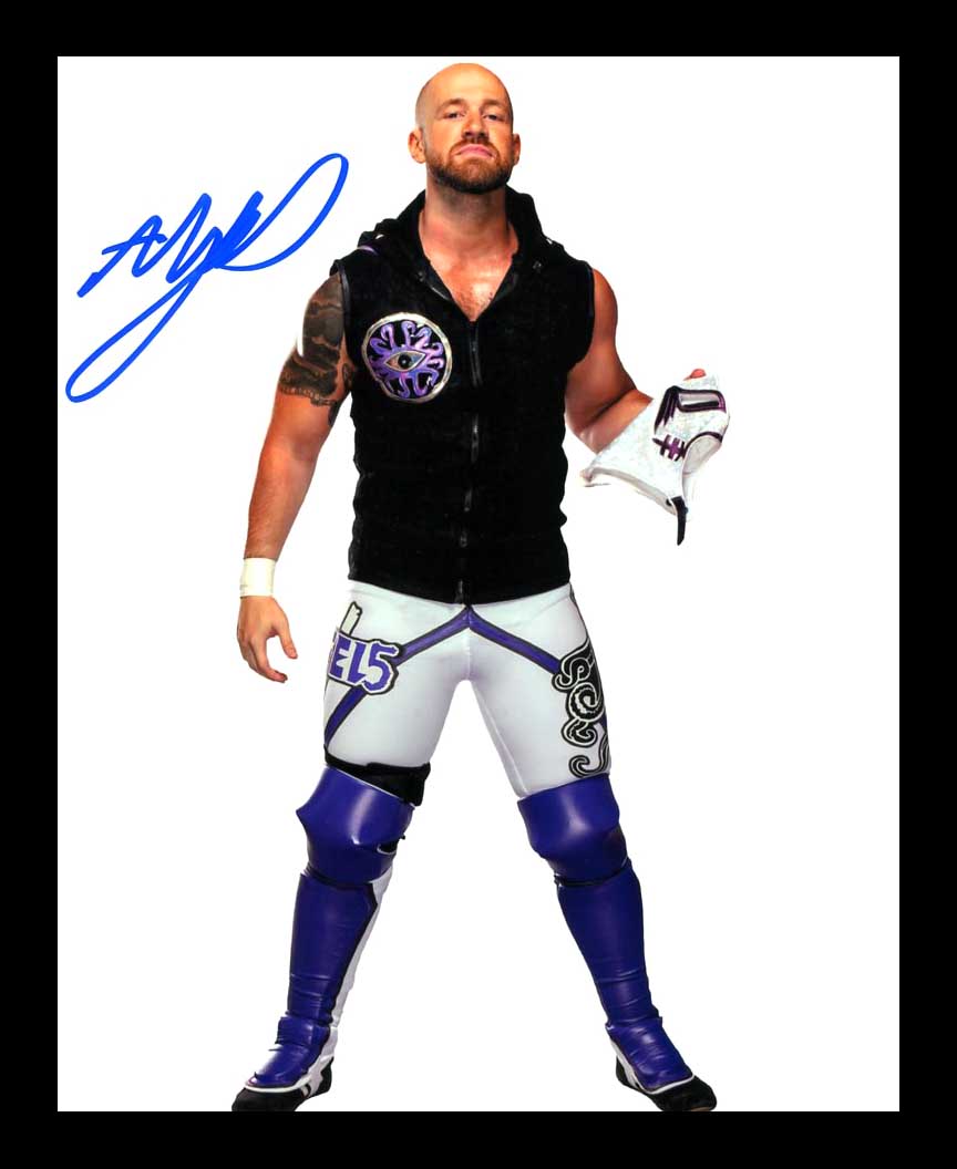 Alan Angels AEW Signed 8x10 Color Photo