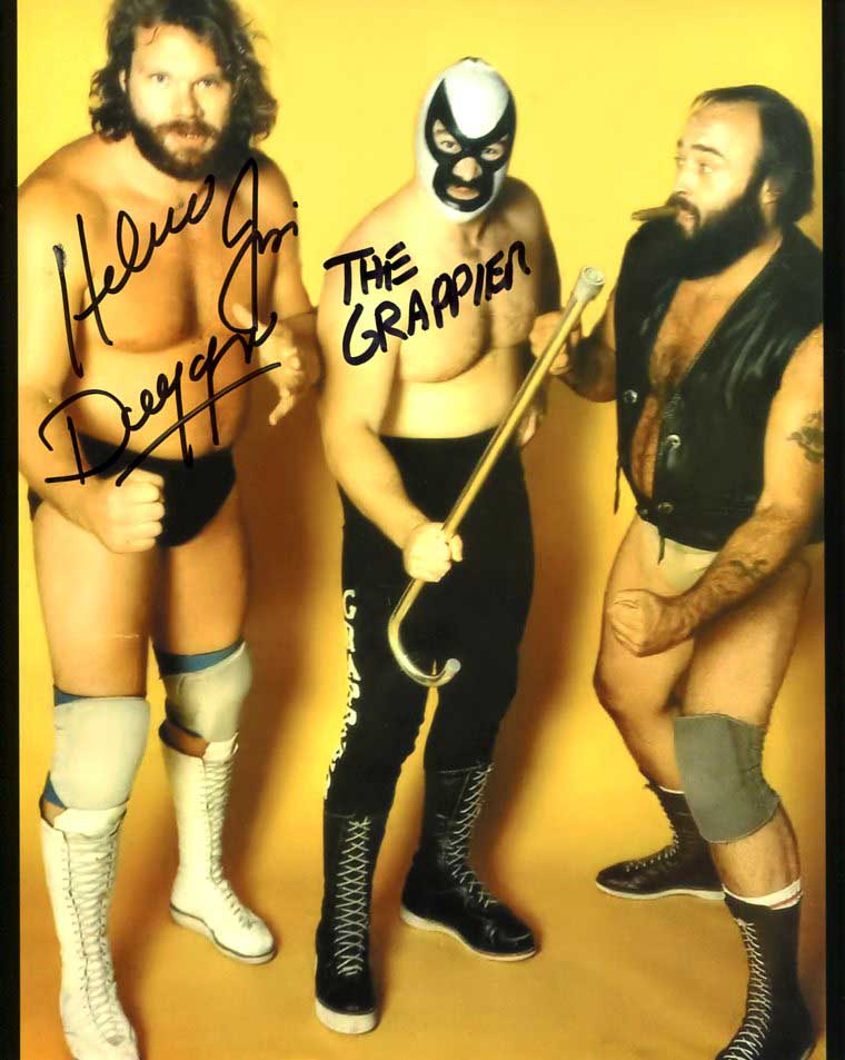 Hacksaw Jim Duggan & The Grappler (Len Denton) Dual Signed Photo COA