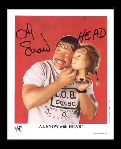Al Snow with HEAD Official WWE Signed Promo 1998 Photo COA