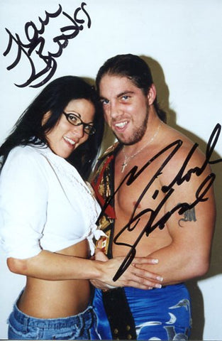 Michael Shane & Traci Brooks Pose 1 Dual Signed (4x6 Size) Candid Photo COA