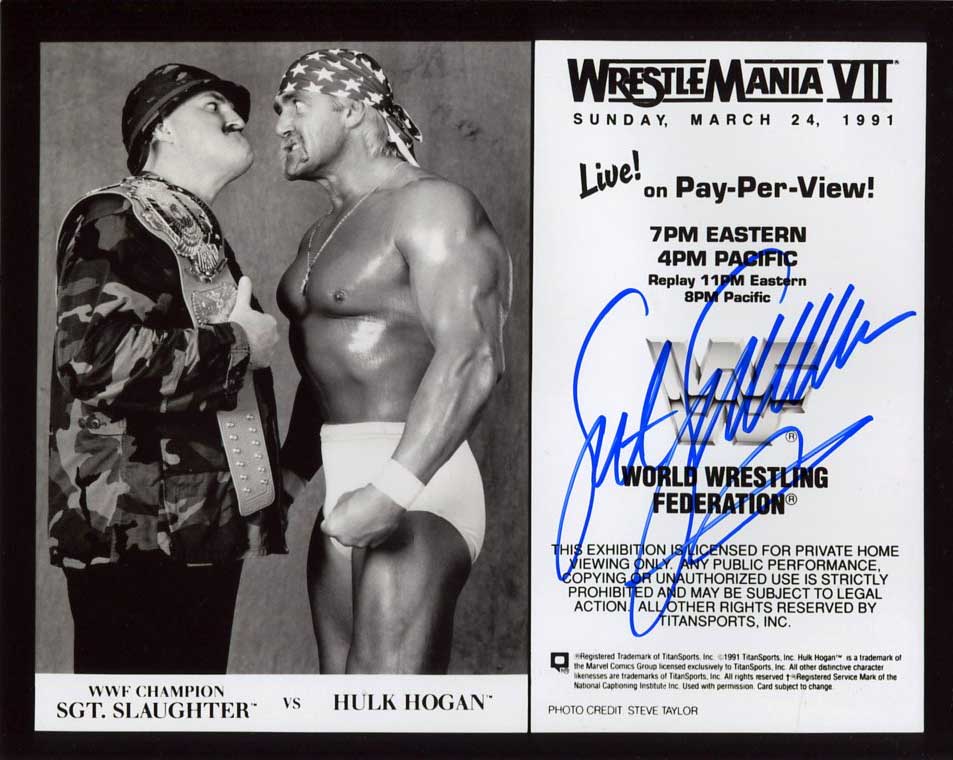 Sgt Slaughter Pose 9 Signed Photo COA