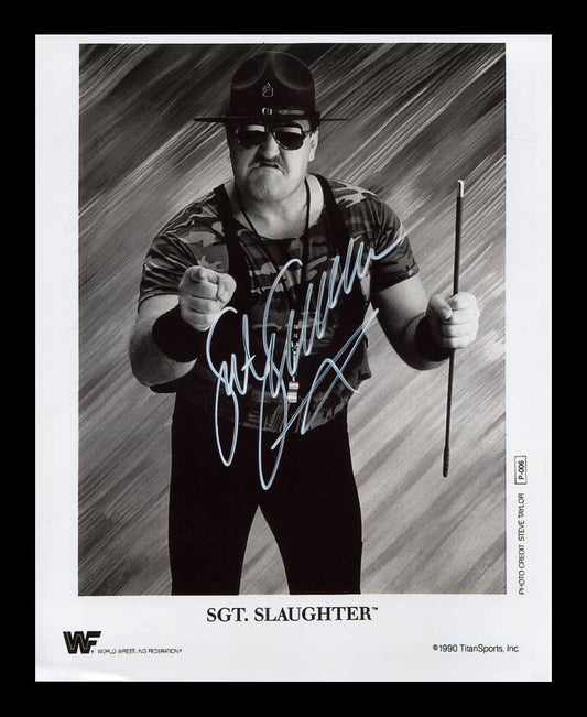 Sgt Slaughter Pose 3 Signed Photo COA
