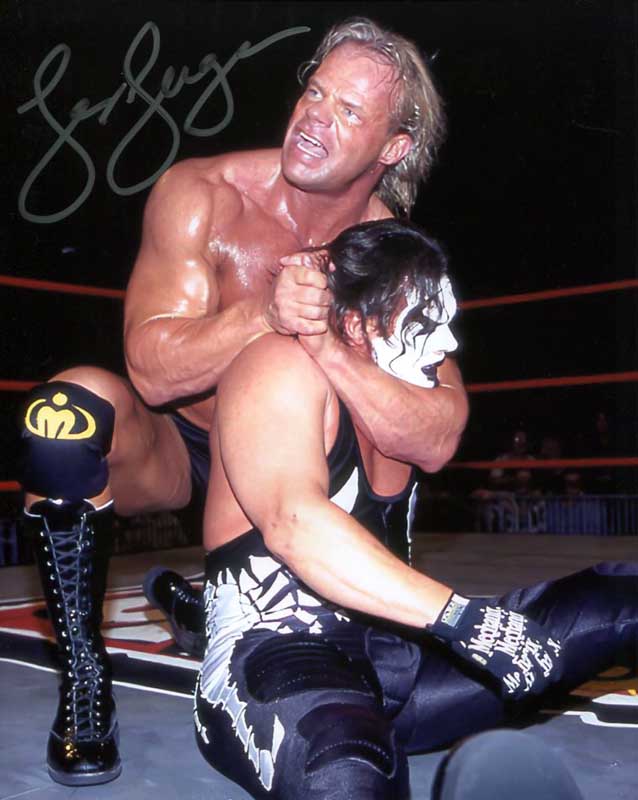 Lex Luger Pose 13 (w/Sting) Signed Photo COA