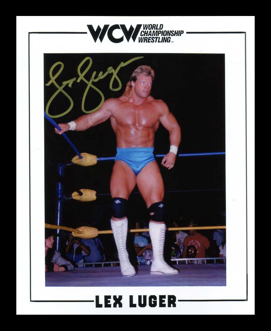 Lex Luger Pose 11 Signed Classic WCW Photo COA