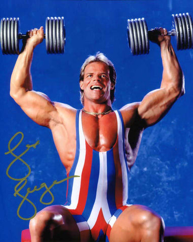 Lex Luger Pose 10 Signed Photo COA