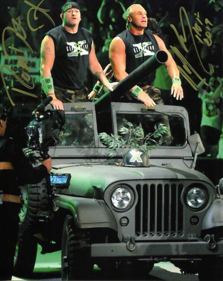 New Age Outlaws Billy Gunn & Road Dogg Dual Signed Pose 3 Photo COA