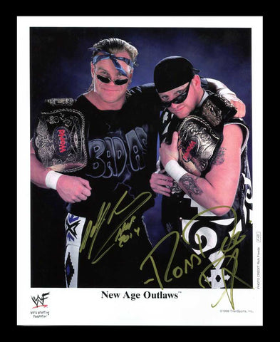 New Age Outlaws Billy Gunn & Road Dogg Dual Signed B Photo COA
