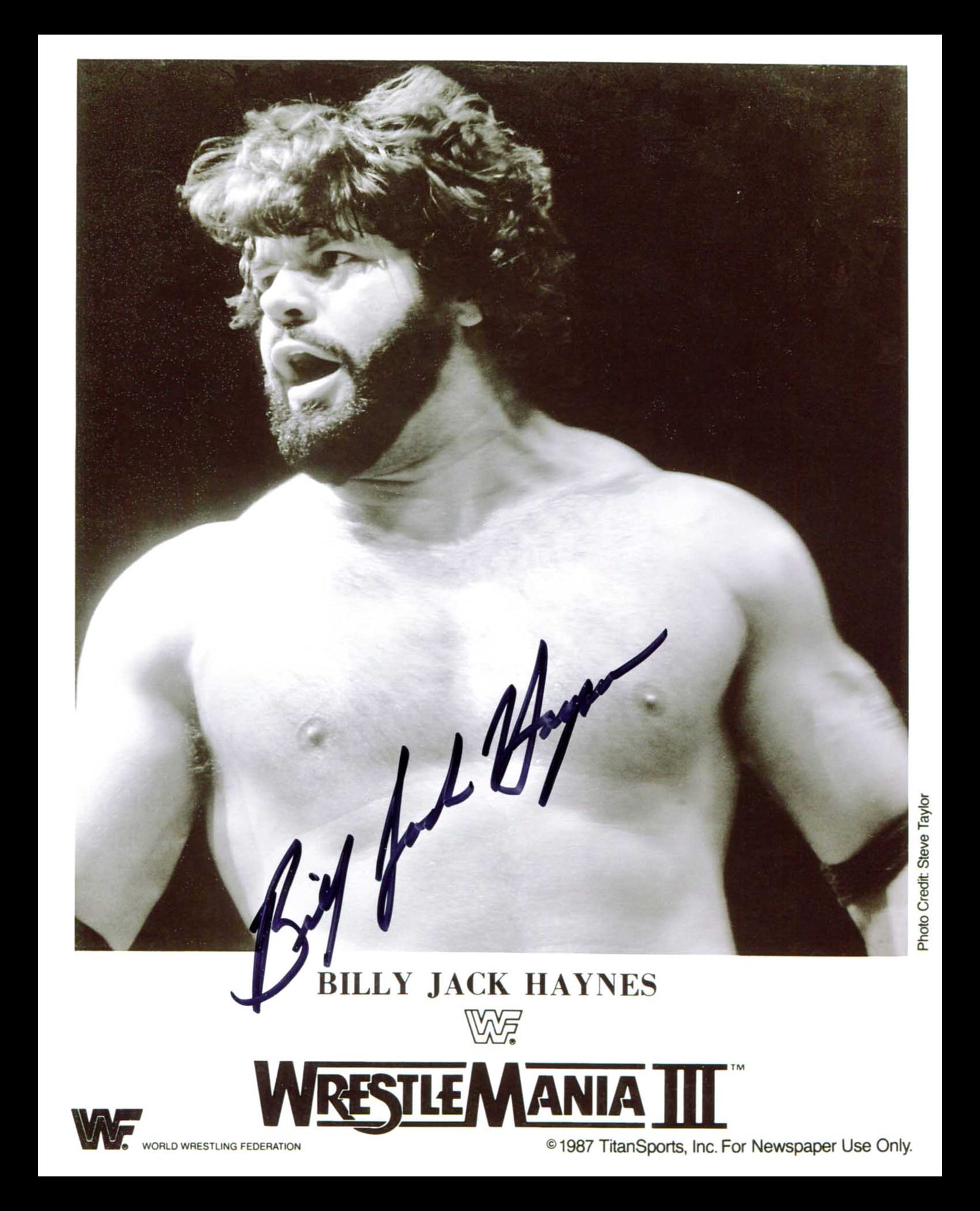 Billy Jack Haynes Pose 2 Signed Photo COA
