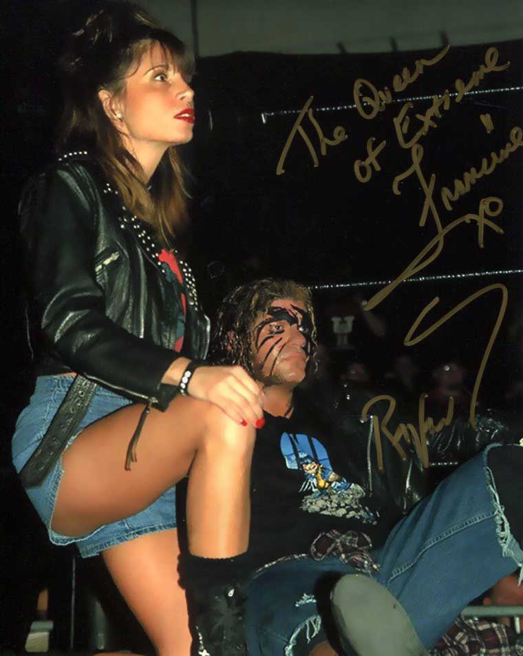 Francine Inscribed & Raven Pose 1 Dual Signed Photo COA