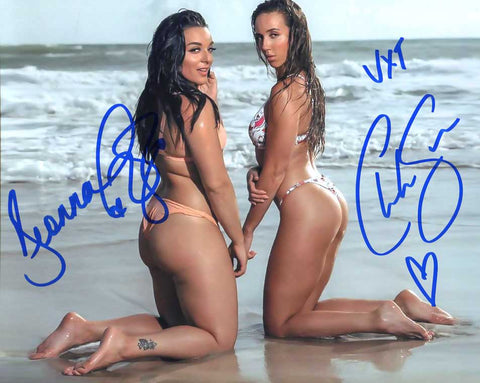 Deonna Purrazo & Chelsea Green Pose 2 Dual Signed Photo COA