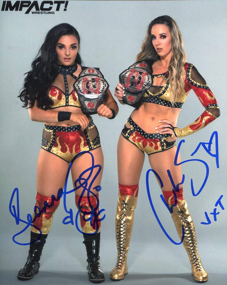 Deonna Purrazzo & Chelsea Green Pose 1 Dual Signed Photo COA