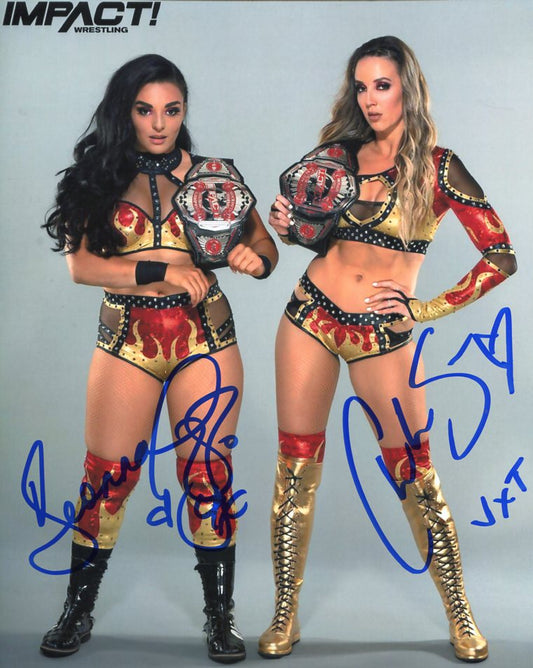 Deonna Purrazzo & Chelsea Green Pose 1 Dual Signed Photo COA