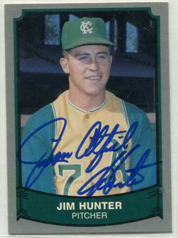 Jim Catfish Hunter Signed 1989 Pacific Legends HOF COA